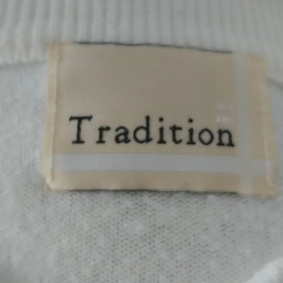 Retro Tradition Cream Knit Sweater,  S - Picture 6 of 7